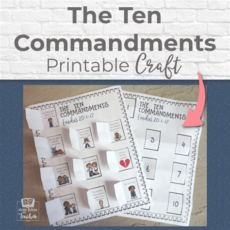 Printable 10 Commandments Craft